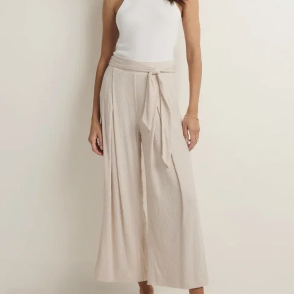 Z Supply Isla Pucker Knit Pant Whispering White - XS - Picture 6 of 7